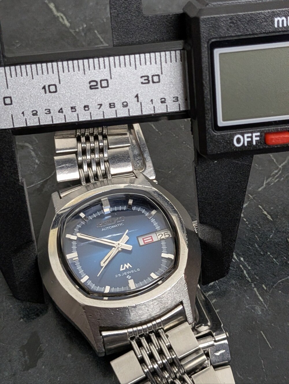 Seiko Lord Matic Automatic Blue Dial Men's Watch Vintage - Picture 6 of 7